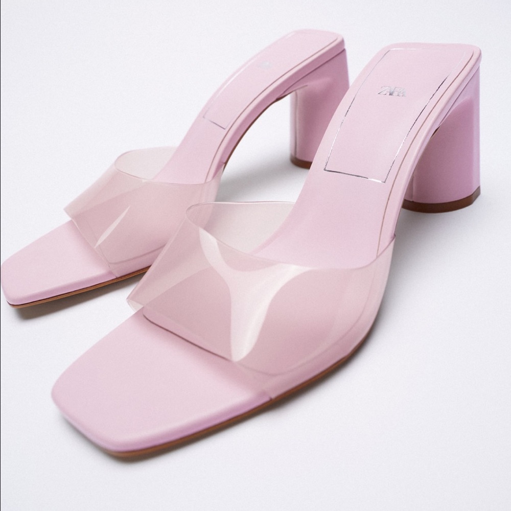 NEW ZARA NEVER WORN Light Pink Sandals